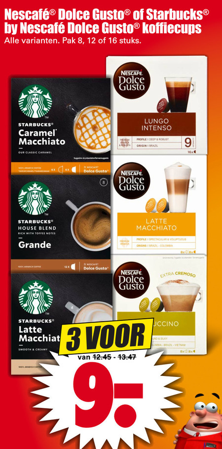 Starbucks   dolce gusto capsules folder aanbieding bij  Dirk - details