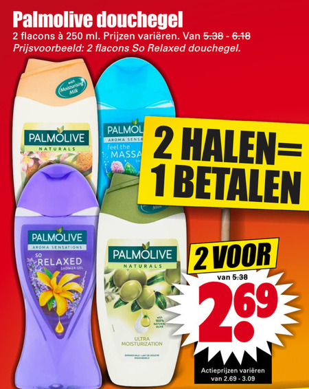 Palmolive   douchegel folder aanbieding bij  Dirk - details