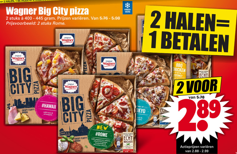 Wagner   diepvriespizza folder aanbieding bij  Dirk - details