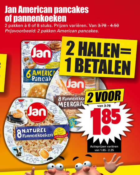 Jan   pannenkoek folder aanbieding bij  Dirk - details