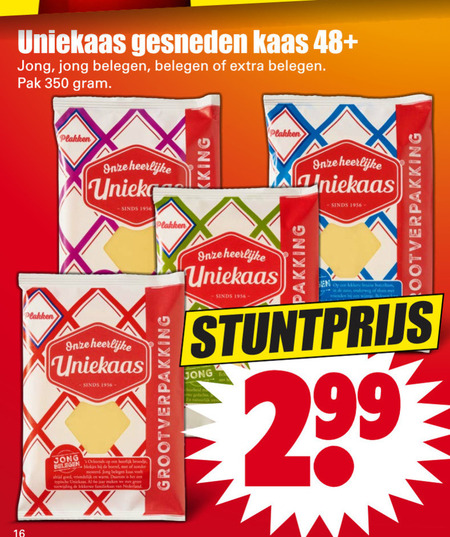 Uniekaas   kaasplakken folder aanbieding bij  Dirk - details