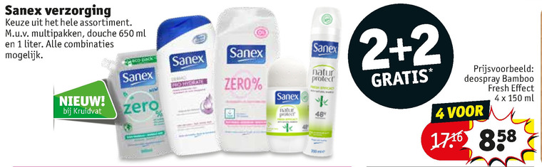 Sanex   shampoo, douchegel folder aanbieding bij  Kruidvat - details