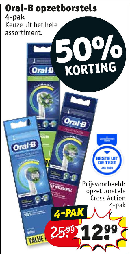 Leegte Corporation Levering Braun Oral-B opzetborstel folder aanbieding bij Kruidvat - details