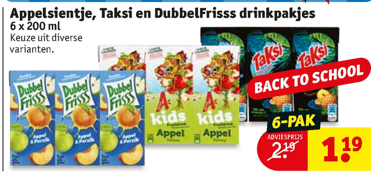 Taksi   fruitdrank folder aanbieding bij  Kruidvat - details