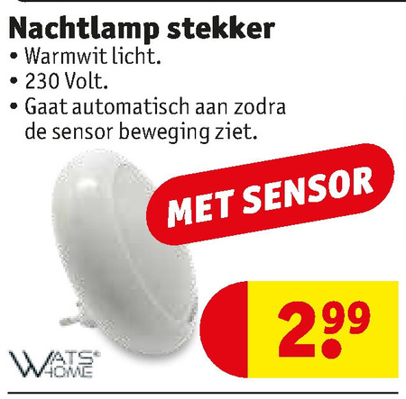 Vulgariteit Identificeren Onderstrepen Watshome nachtlamp folder aanbieding bij Kruidvat - details