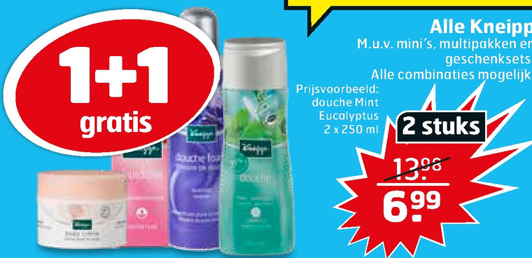 Kneipp   douchegel, bodylotion folder aanbieding bij  Trekpleister - details