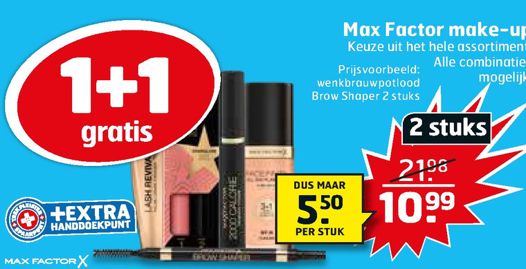 Max Factor   nagellak, foundation folder aanbieding bij  Trekpleister - details