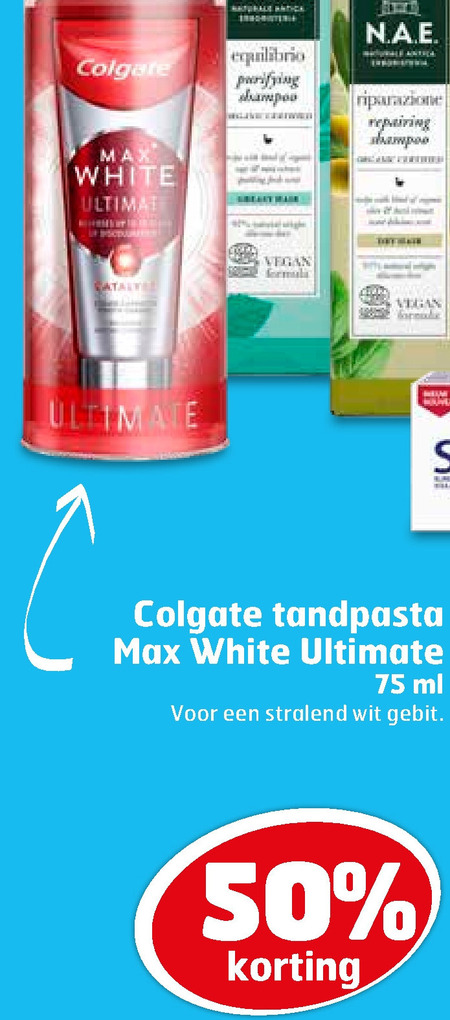 Colgate   tandpasta folder aanbieding bij  Trekpleister - details