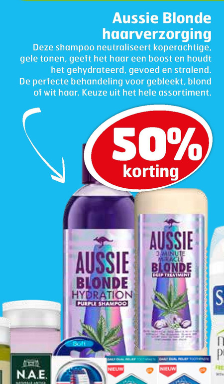 Aussie   shampoo folder aanbieding bij  Trekpleister - details