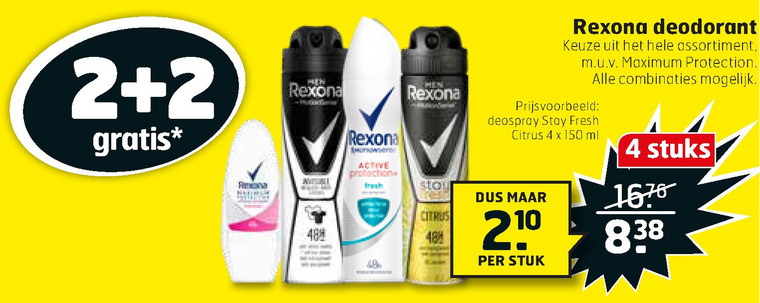 Rexona   deodorant folder aanbieding bij  Trekpleister - details