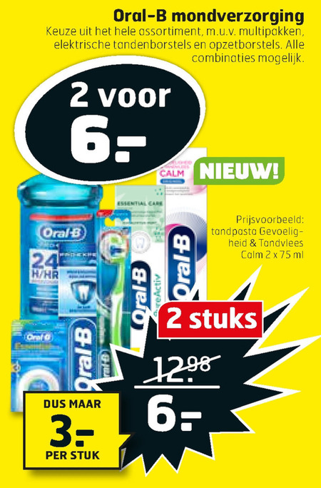 Oral-B   tandpasta, tandenborstel folder aanbieding bij  Trekpleister - details