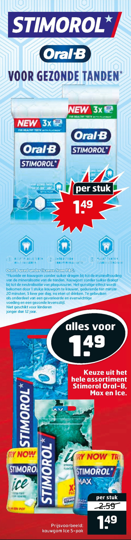 Stimorol   kauwgom folder aanbieding bij  Trekpleister - details