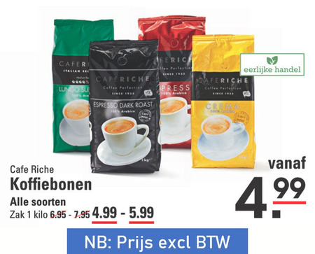 Cafe Riche   koffiebonen folder aanbieding bij  Sligro - details