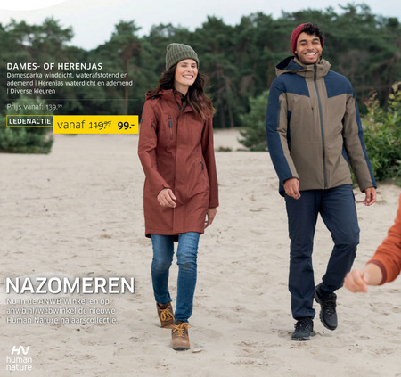 Human Nature   dames parka, heren jack folder aanbieding bij  ANWB - details