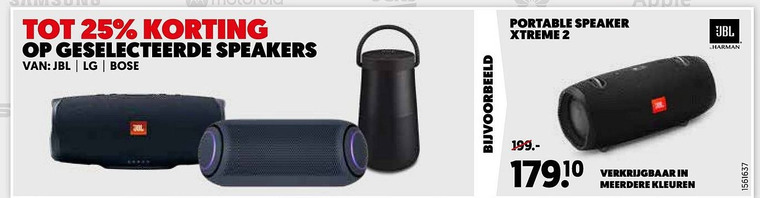 JBL   portable speakerset folder aanbieding bij  Mediamarkt - details