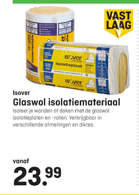 Isover   glaswol folder aanbieding bij  Multimate - details