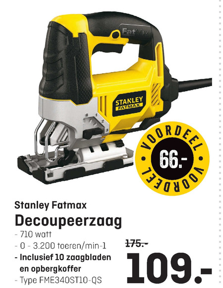 Stanley   decoupeerzaag folder aanbieding bij  Multimate - details