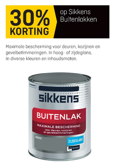 Sikkens   buitenlak folder aanbieding bij  Hubo - details