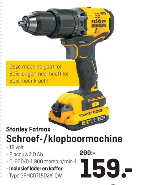 Stanley accuboormachine folder aanbieding bij - details