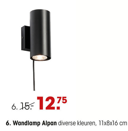 wandlamp folder aanbieding - details