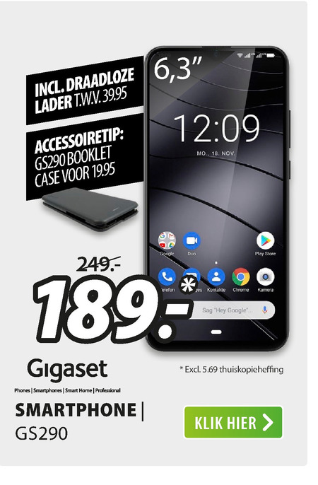 Gigaset   simlock vrije mobieltje folder aanbieding bij  Expert - details