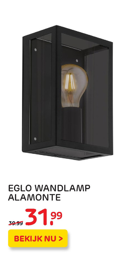 Straat filosoof dik Eglo wandlamp folder aanbieding bij Praxis - details