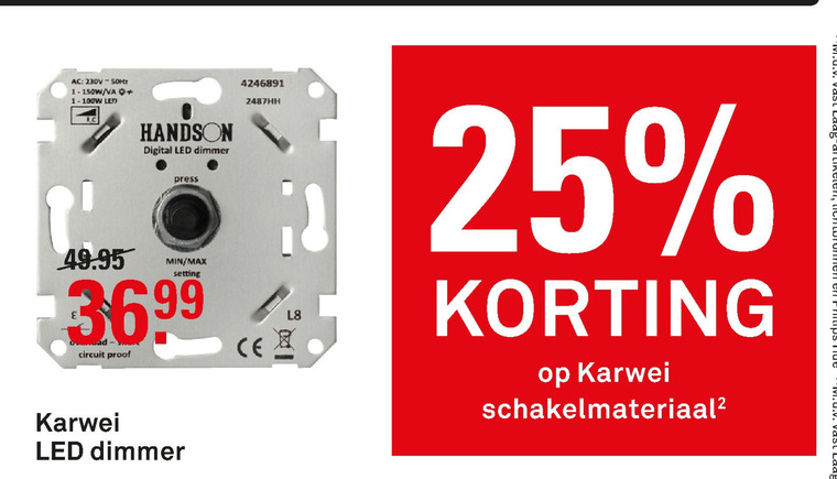 Karwei Huismerk   dimmer, schakelmateriaal folder aanbieding bij  Karwei - details