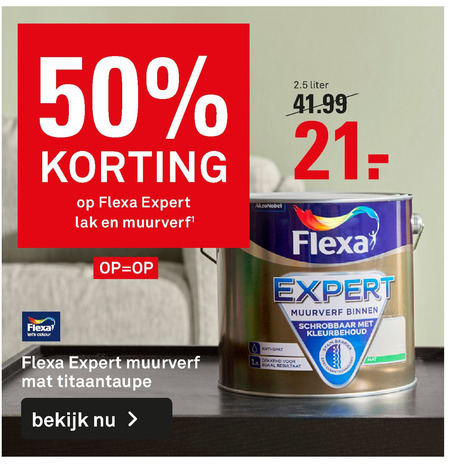 Flexa   muurverf, lak folder aanbieding bij  Karwei - details