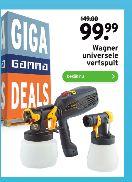 verfspuit folder aanbieding bij Gamma -