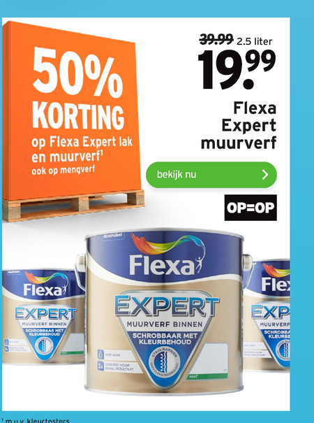 Flexa   lak, muurverf folder aanbieding bij  Gamma - details