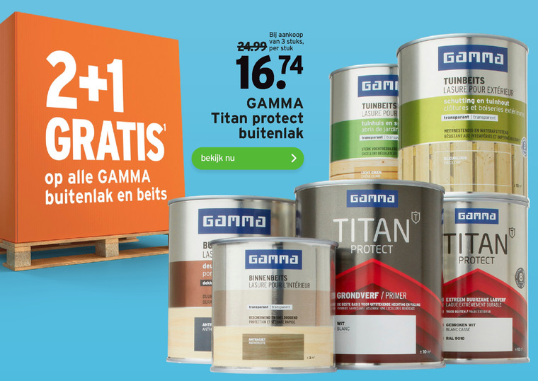 Gamma Huismerk   beits, buitenlak folder aanbieding bij  Gamma - details