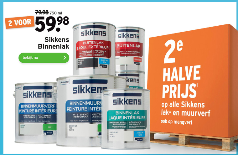 Sikkens   muurverf, lak folder aanbieding bij  Gamma - details