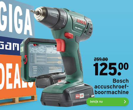 Bosch   accuboormachine folder aanbieding bij  Gamma - details