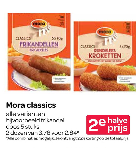 Mora   snack, frikandellen folder aanbieding bij  Spar - details