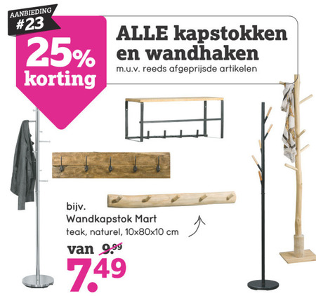 nauwkeurig Uit Pilfer kapstokhaak, kapstok folder aanbieding bij Leenbakker - details