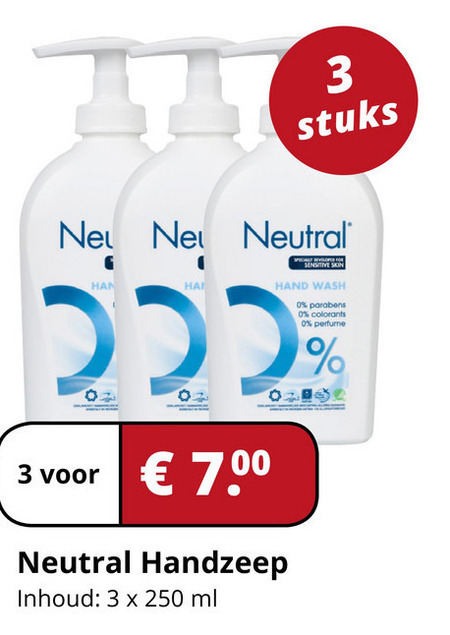 Neutral   handzeep folder aanbieding bij  Voordeeldrogisterij.nl - details