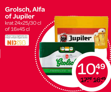 Jupiler   krat bier folder aanbieding bij  Spar - details