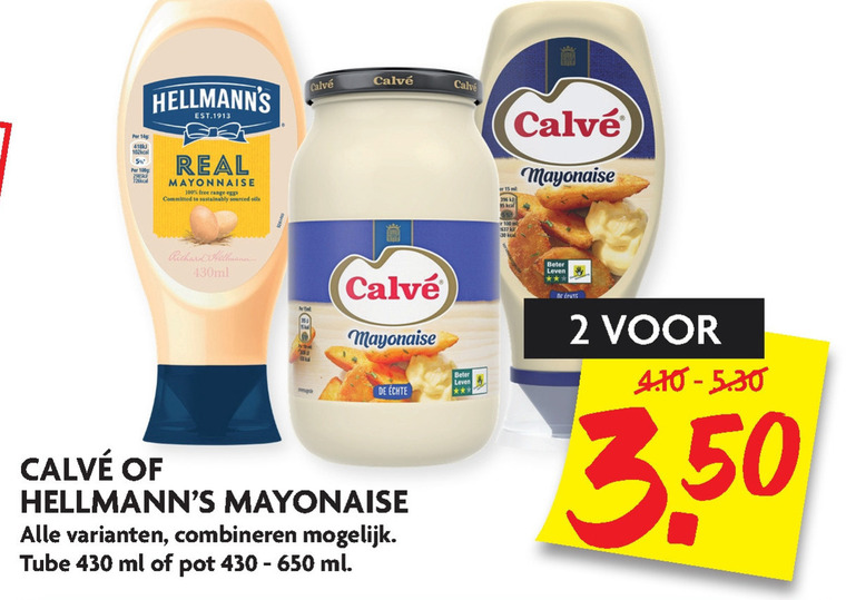 Hellmans   mayonaise folder aanbieding bij  Dekamarkt - details