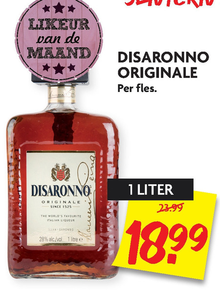 Disaronno   amaretto folder aanbieding bij  Dekamarkt - details