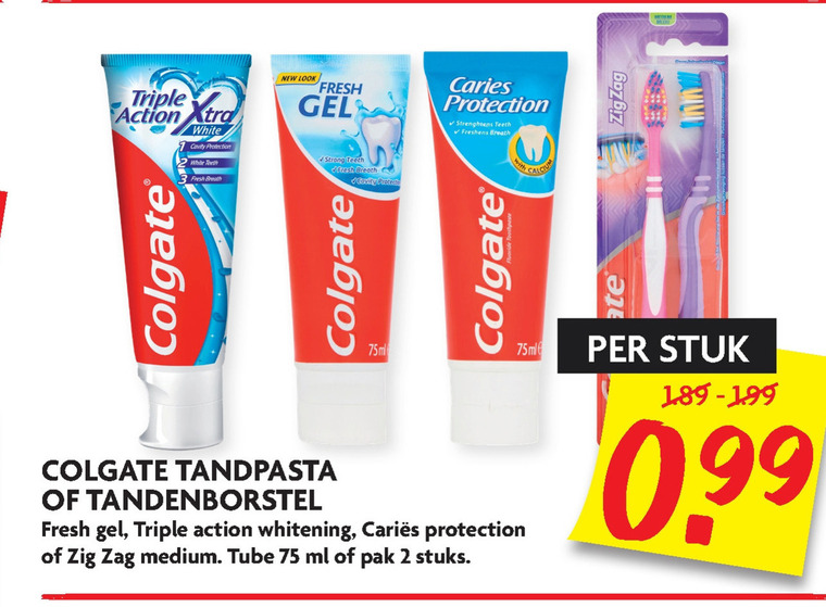 Colgate   tandenborstel, tandpasta folder aanbieding bij  Dekamarkt - details