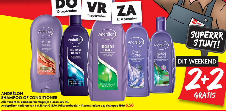 Andrelon   shampoo, conditioner folder aanbieding bij  Dekamarkt - details