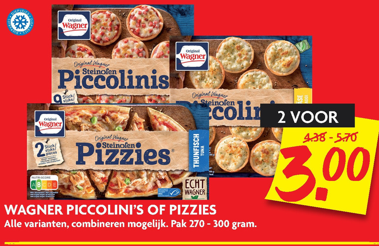 Wagner   diepvriespizza folder aanbieding bij  Dekamarkt - details