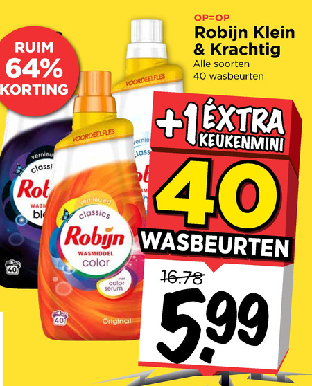 Robijn   wasmiddel folder aanbieding bij  Vomar - details