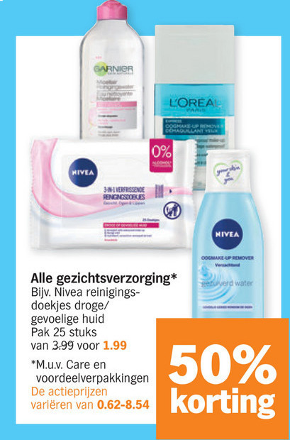 Alle merken   reinigingsdoekje, dagcreme folder aanbieding bij  Albert Heijn - details