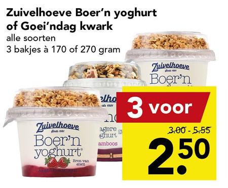 Zuivelhoeve   vruchtenyoghurt folder aanbieding bij  Deen - details