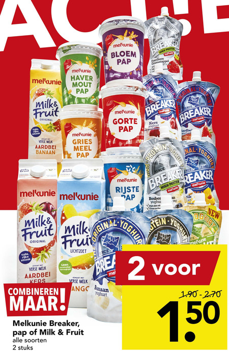 Melkunie   melkdrank, zuivelsnack folder aanbieding bij  Deen - details