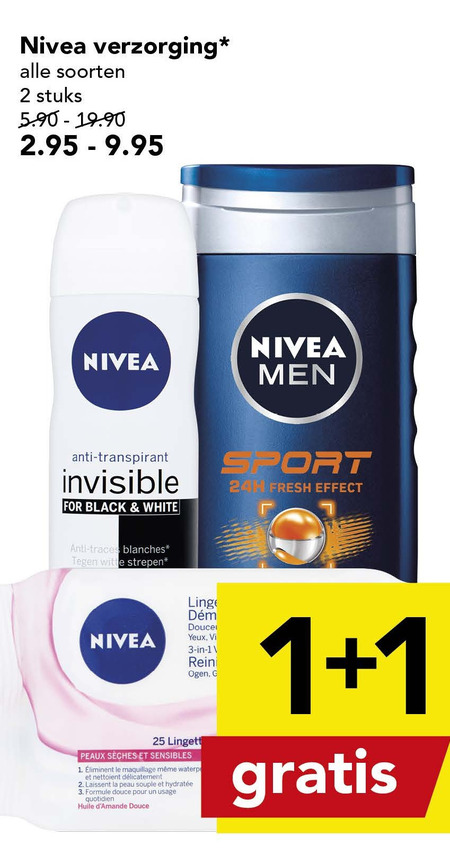 Nivea   deodorant, douchegel folder aanbieding bij  Deen - details