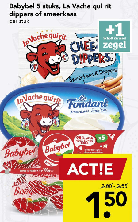 La Vache Qui Rit   kaassnacks, smeerkaas folder aanbieding bij  Deen - details