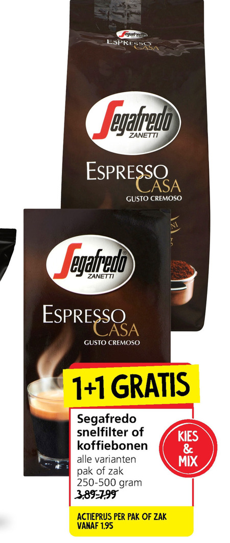 Segafredo   koffiebonen, koffie folder aanbieding bij  Jan Linders - details