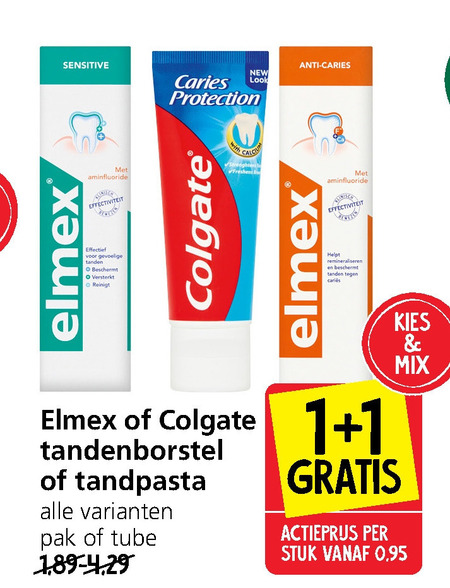 Elmex   tandenborstel, tandpasta folder aanbieding bij  Jan Linders - details